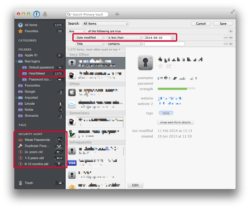 How to create a Heartbleed Smart Folder